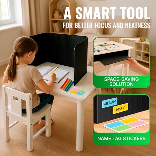 24 Pack Privacy Folders for Students - Desk Dividers for Students Privacy Boards - Privacy Shields for Student Desks - Testing Dividers for Classroom Privacy Folders - Test Dividers for Student Desks
