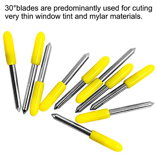 AFUNTA 30 Pcs Vinyl Cutter Blades Set 30/45/60 Degree for Roland Plotters