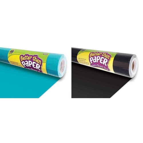 Teal Better Than Paper Bulletin Board Roll & Better Than Paper Bulletin Board Roll, Black - 77314