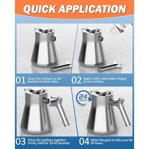 Super Glue for Metal, Clear Instant Cyanoacrylate Adhesive for Metal Repair, Waterproof, Heat-Resistant, Ideal for Steel, Aluminium, DIY, Jewelry