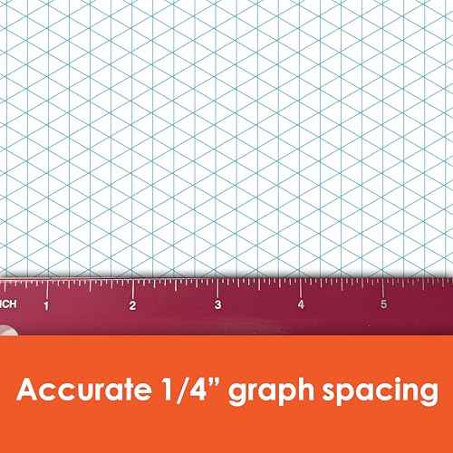 Geyer Instructional Products - 36" x 120" Large Isometric Graph Paper Roll, 1/4" Blue Grid, Ideal for School Classroom Graphing, Designing Blueprints & Floorplans, Tabletop Gaming & Custom Mapping