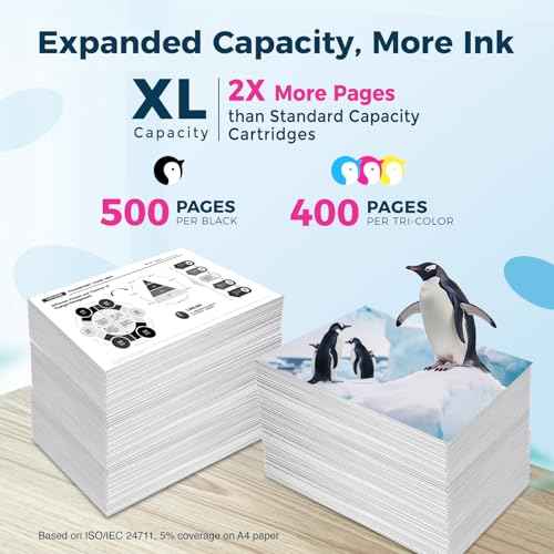 Penguin 245XL 246XL Black and Color 245 246 XL Combo Pack for TS3322 Printer Ink Cartridges PIXMA MG 2522 TS3122 MG2525 TS3420 TR4520 MG2520 MG3052 TR4500 Printers