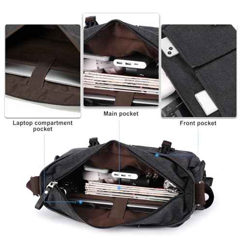 Messenger Bag Men,Waterproof Crossbody Bag,Satchel Shoulder Bag