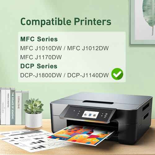 LC401XL LC401 MFC-J1010DW Ink Cartridges for Brother Printer Work for Brother MFC-J1010DW MFC-J1012DW MFC-J1170DW MFC-J1800DW MFC J1010DW 401XL Ink Cartridges LC401 - 4-Pack Black Cyan Magenta Yellow