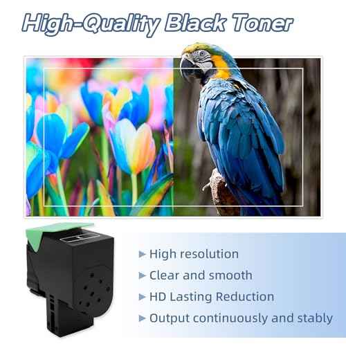 C231HK0 Black Toner Cartridge Compatible with Lexmark C2325 C2325dw MC2325 MC2325adw C2425 C2425dw MC2425 MC2425adw C2535 C2535dw MC2535 MC2535adwe MC2640 MC2640adwe Printer, 3000 Page Yield