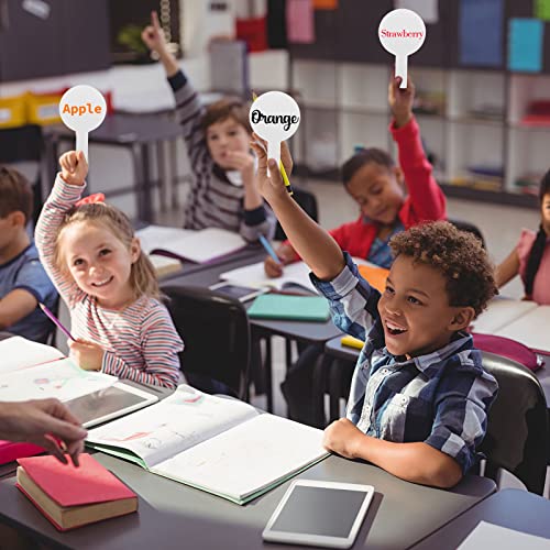 100 Pieces Dry Erase Answer Paddles Handheld Double Sided Paddles Mini White Boards Small White Board Dry Erase Signs Auction WhiteBoard for Students Classroom Voting Games