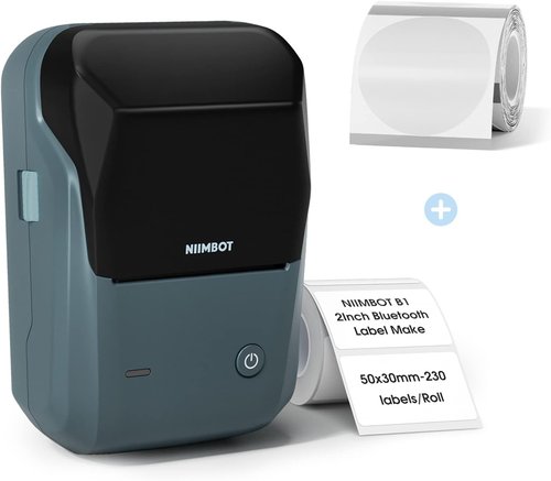 NIIMBOT B1 Label Maker - Includes 2 Rolls of Tape for Easy Organization and Labeling
