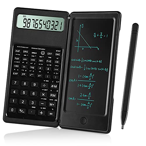 iPepul Scientific Calculator with Notepad, 10-Digit Large Screen, Black