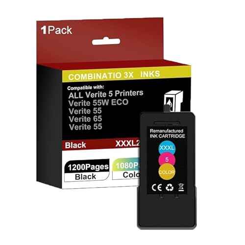 High Pages Verite 5 Ink Cartridge Replacement for Verite 55W ECO Plus (1Pack Color)