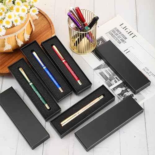 PerKoop 50 Pack Christmas Employee Thank You Pens Bulk with Gift Box, Inspirational Motivational Ballpoint Pens for Staff, Coworker, Team, Teacher, Nurse, Party Favor, Thanksgiving(Thank You Quotes)
