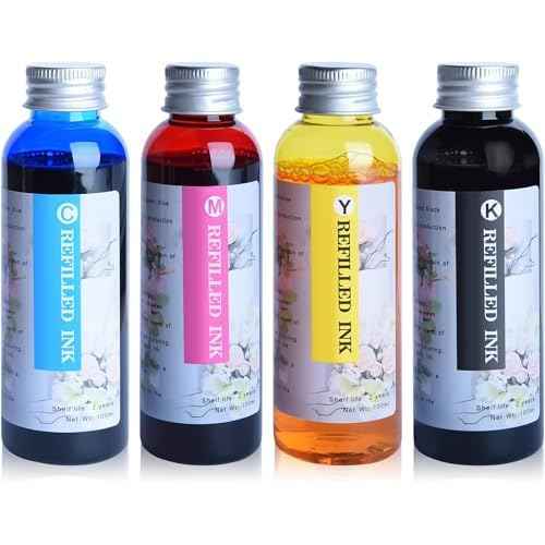 Ink Bottle Refill Use for Canon 280/281 270/271 250/251 1200 1500 2200 2500 PG210 CL211 PG245 CL246 etc (BKCMY 100ml)