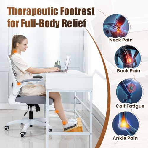 StrongTek Under-Desk Footrest, 4.5 in High, Non-Slip, 300 lb Capacity