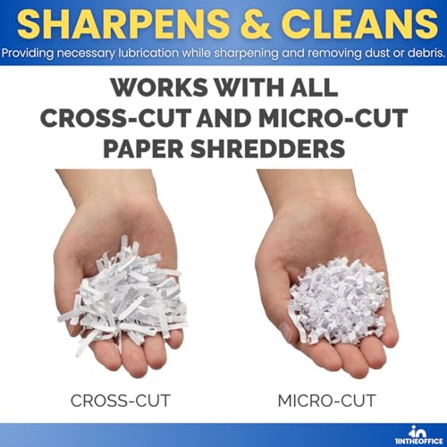 1InTheOffice Paper Shredders Lubricant Sheets 8.5" x 6" Shredder