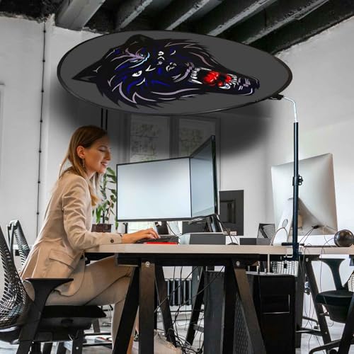 Office Cubicle Desk Shade Anti-Glare Cover Light Sensitive Professionals Cubicle Light Blocker for Workspaces Desk Canopy 36" Circular Shading Light Shade with Clamp