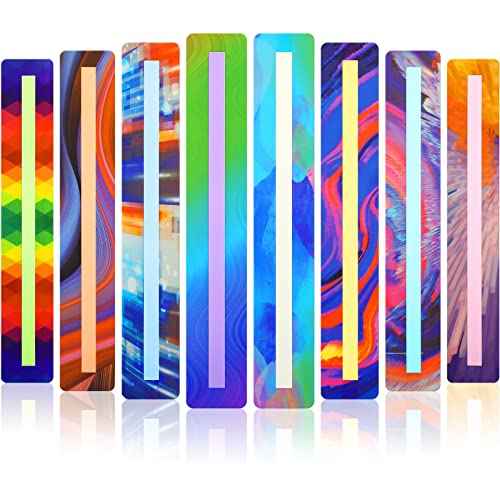 16 Pieces Reading Guide Strips for Kids Dyslexia Tools Reading Rulers for Kids Children Highlighter Trackers Teacher Education Classroom Supplies(Fresh Style)