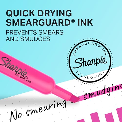 Sharpie Tank Highlighters 12 Pack Assorted Chisel Tip Smear-Resistant Office Supplies