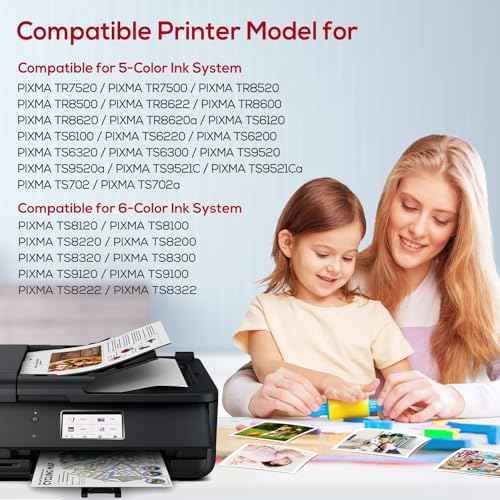 Compatible for Canon 281 Ink Cartridges PGI-280XXL CLI-281XXL Replacement for Canon TR8620a Ink Cartridges Works with TR8620a TR8520 TS6320 TR8620 TS9120 TS702a TS9520a TS9521Ca (5 Pcak)