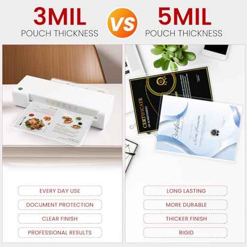 CAREGY Thermal Laminating Pouches,150 Pack Laminating Sheets, 5 Mil, 9 x 11.5 Inches Lamination Sheet Paper for Laminator, Round Corner Letter Size, Office and School Supplies