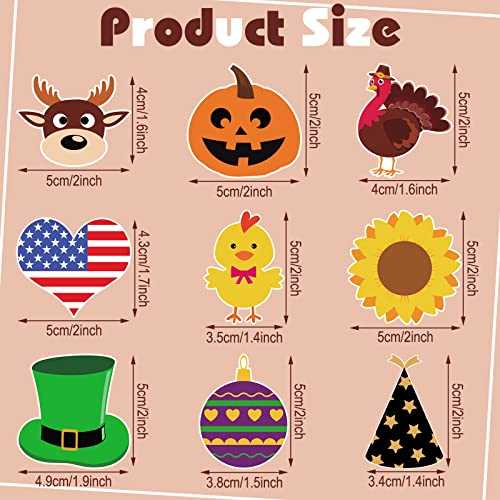 Oudain 100 Pcs Seasonal Letter Board Accessories Icons for Felt Bulletin Hawaii Independence Day Board Decoration Letterboard Accessories Holiday Small Icon Pieces Changeable with Adhesive