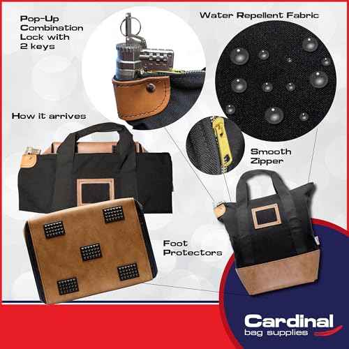 Locking Heavy Duty Security Courier Bag, 18 x 18 x 8 Inch
