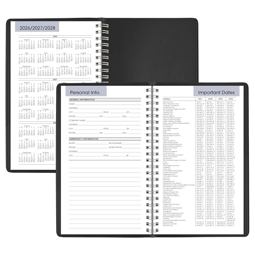2027 Weekly Appointment Book Planner 5x8 Black DayMinder Julian Dates