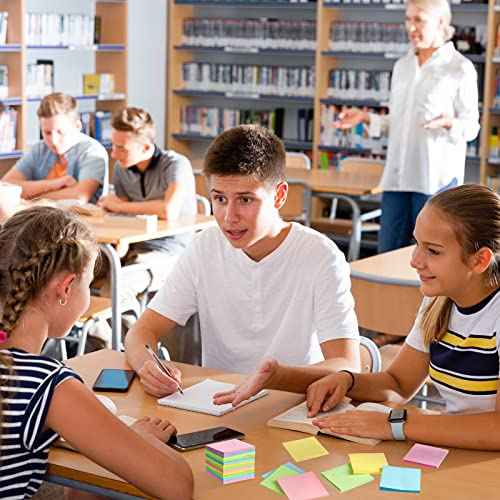 Fainne 120 Pack Sticky Notes Bulk Self Stick Note Pads Multicolor Paper Memo for Office School Supplies Student Teacher Classroom Back to School Essentials (3 x 3 Inch,Simple Color)