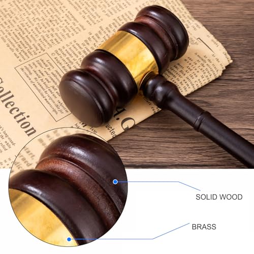 Personalized Wooden Gavel and Sound Block Set - Custom Engraved Judge Lawyer Gift