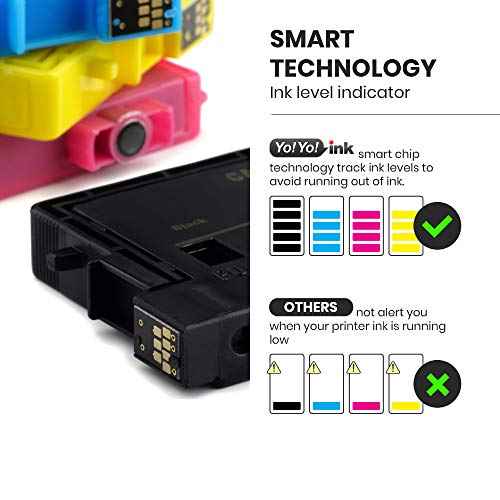 YoYoink 5-Pack Remanufactured Ink Cartridge Replacement for Epson T702XL 702 XL (2 Black, 1 Cyan, 1 Magenta, 1 Yellow)