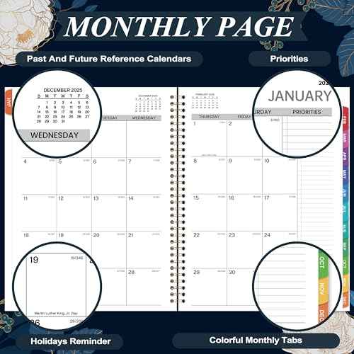 2026 Appointment Book - Weekly Appointment Book 2026, Jan 2026 - Dec 2026, 2026 Planner, 9" x 11", Planner 2026 with Tab, Half Hour (30 Mins) Interval