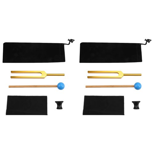 432Hz Tuning Fork Set Includes Hammer & Black Base Aluminum Tuning Fork Set For Deeping Relaxation & Adjustment