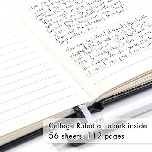 feela 15 Pack Pocket Small Notebooks Bulk, Mini Cute Notepads Hardcover College Ruled Lined Journals with Pen Holder for School Business, with 15 Black Pens, 3.5¡±x 5.5¡±, A6, Black Navy Dark Green