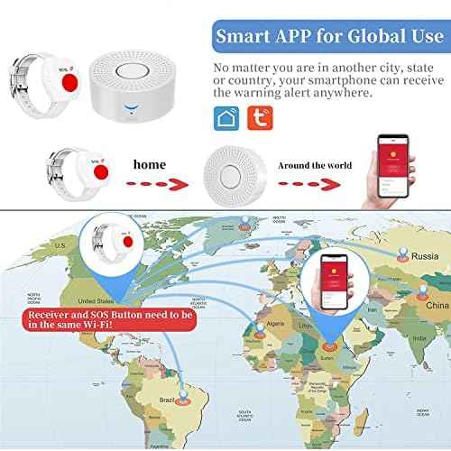 WiFi Caregiver Pager Call Button Wireless Nurse Alert Call Bell Emergency Alert Pager at Home for Elderly Patients