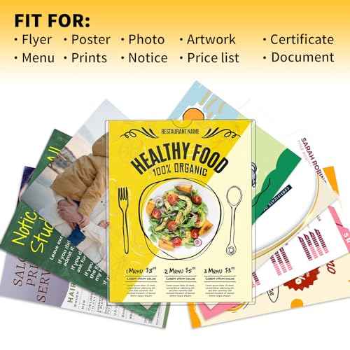 20 Pack Magnetic Sign Holder 8.5 x 11 - Wall Sign Holder Rigid Plastic Sign Holder with Magnet Strips and Adhesive Strips - Magnetic Display Frame Door Sign Holder