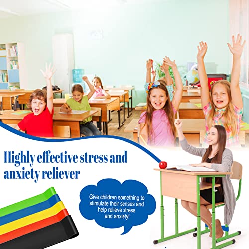 Sagsro Black Chair Bands for Kids with Fidgety Feet, 15 Pack - ADHD ADD SPD