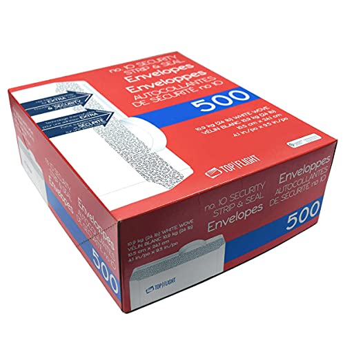 Security Tinted #10 Envelopes with Peel & Seal Closure, 500 Pack