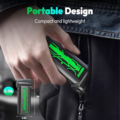 Compressed Air Duster-160000RPM Super Power Electric Air Duster, 4-Gear Adjustable Mini Blower with Fast Charging, Rechargeable Cordless Air Blower for Computer, Keyboard, House, Outdoor and Car
