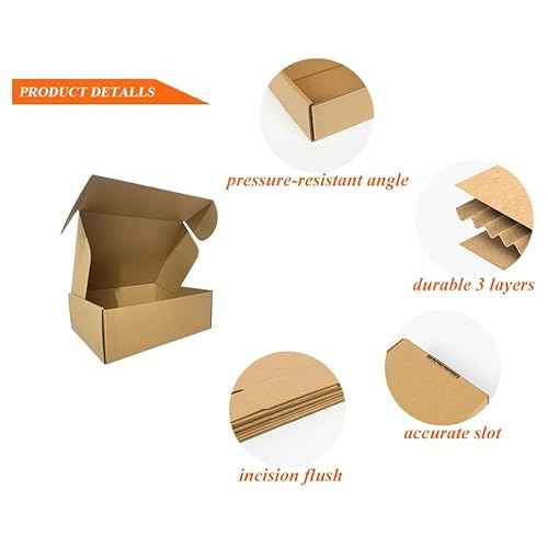 13x10x4 inches pack of 18 shipping boxes, Brown Corrugated Cardboard Mailer Box for small Business packaging supplies, packing and Wrapping Mailing Present