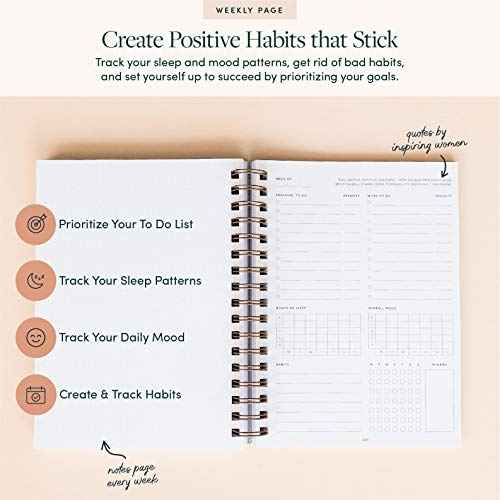 The Self-Care Planner by Simple Self - Undated 6 Month Life Planner - Daily, Monthly, Weekly - Focus on Wellness, Productivity, Achieving Goals, and Happiness (Moon, Daily Edition: 6 Months)