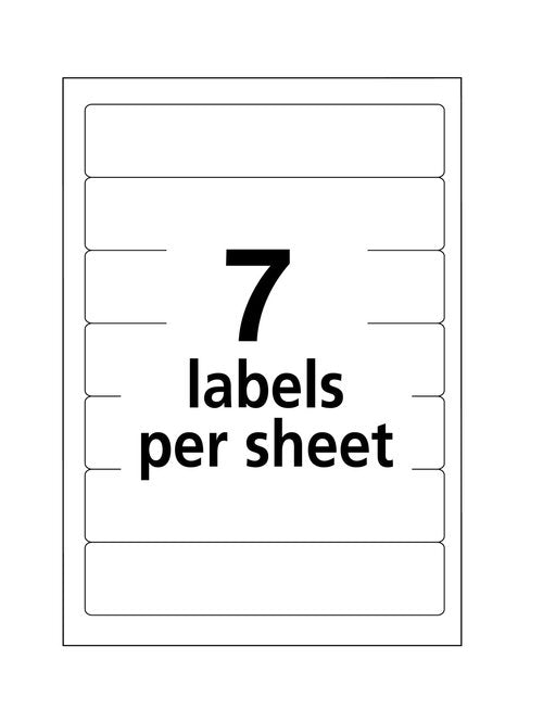 Avery File Folder Labels on 4" x 6" Sheets, Permanent Adhesive, White, 2/3" x 3-7/16", 4,536 Labels, Pack of 18 (5202)
