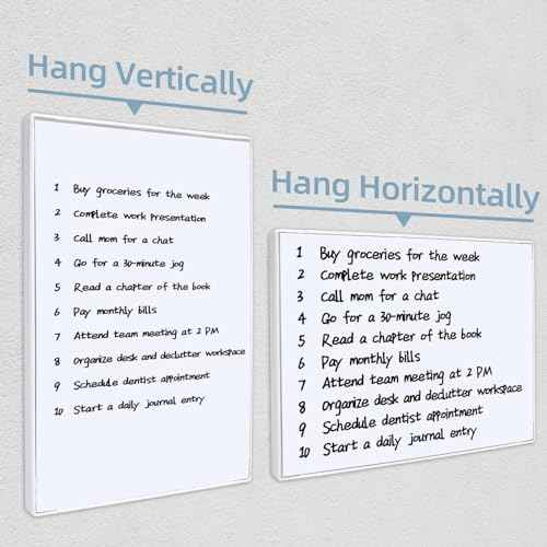 Magnetic Dry Erase Board White Board, 8.3'' x 5.8'', Small Stand-Up or Hangable Desktop Dry Erase White Board, Mini Dry Erase Whiteboard Easel for Desk with One Marker and Two Magnets