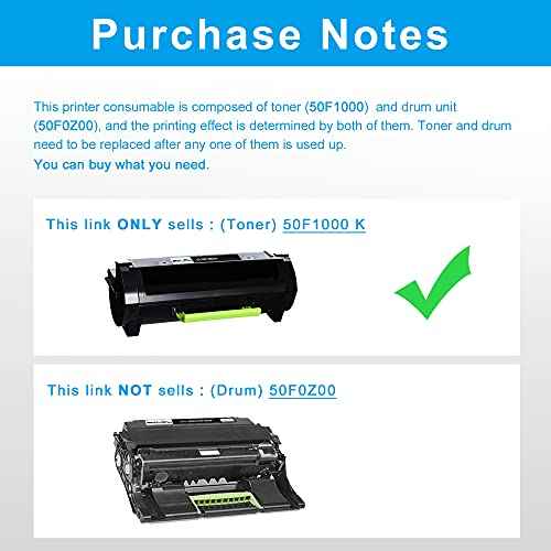 LCL Remanufactured Toner Cartridge Replacement for Lexmark 50F1000 50F000G 500G 501 MS310 MS310d MS310dn MS312 MS312DN MS410 MS410d MS410dn MS415 MS415DN MS510 MS510dn MS610 MS610DN (1-Pack Black)