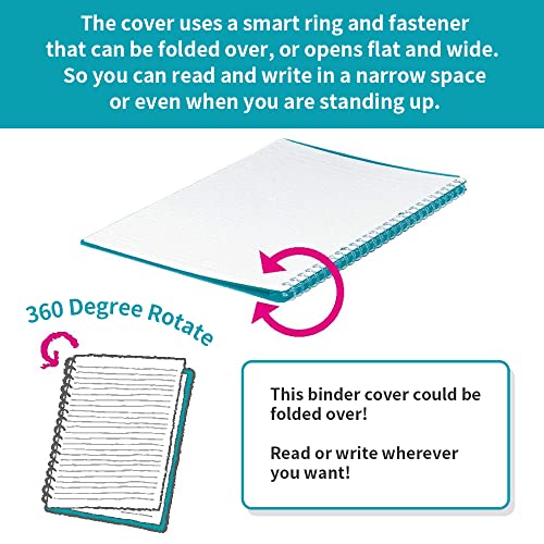 Kokuyo Campus Smart Ring Binders 5 Pack, B5 Binder Notebooks, 60 Sheets Capacity, 26 Holes Slim Binder Folder and 300 Sheets Campus Loose-leaf Paper for Work, Study and Journal, Japan Import