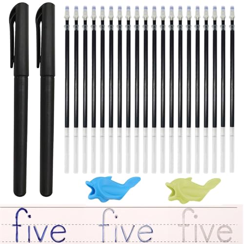 Magic Pens & Refills for Grooved Handwriting Workbooks,Disappearing Ink Pens for Handwriting Book,Magic Ink Pen for Grooved Handwriting Practice for Kids or Grooved Writing Books 3-5