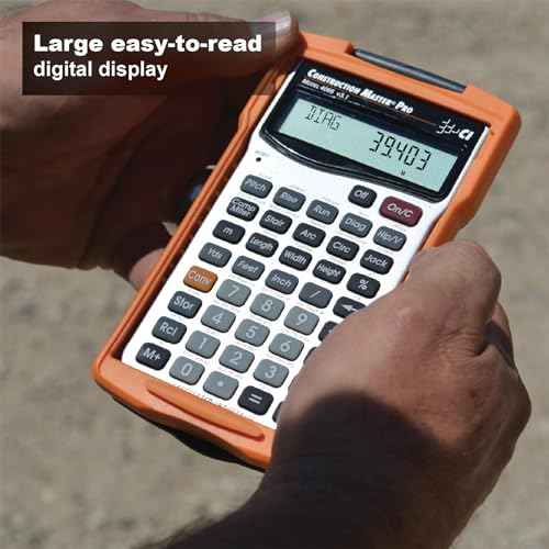 Calculated Industries 4065 Construction Master Pro Advanced Construction Math Feet-inch-Fraction Calculator for Contractors, Estimators, Builders, Framers, Remodelers, Renovators and Carpenters