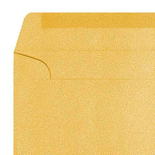 LUXPaper 9 x 12 Booklet Envelopes | Gold Metallic | 80lb. Text | 50 Qty