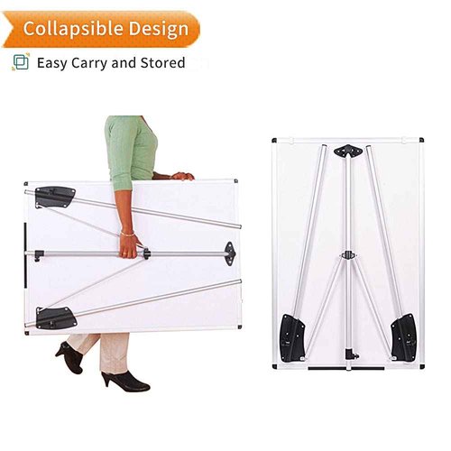 VIZ-PRO Magnetic Whiteboard Easel/Portable Dry Erase Board, 36 x 24 Inches, with 12-Count Markers