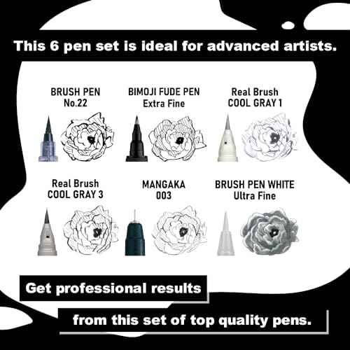 Kuretake Zig Inktober pen set, for Illustration, Manga Drawing, Lettering and Calligraphy, Professional Artist, Made in Japan (Special 23(6pcs.))