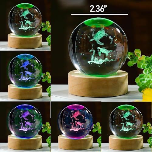 Precious Memorial 3D Sea Turtle Crystal Ball Gift for Lovers & Decor - Variation: Sea Turtle