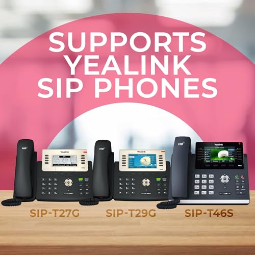 Yealink Wall Mount Bracket for VoiP Phone T46U, T46S, T46G - Fits to Exact Specifications Ensures a Secure and Stable Install for Access to All Telephone Cables, Global Teck Bundle Microfiber Cloth