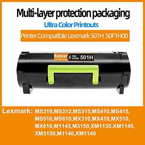 Compatible 50F1H00 501H 51B0HA0 Toner Cartridge for Lexmark MS310d MS310dn MS312dn MS315dn MS410d MS410dn MS415dn MS510dn MS610de MS610dn MS610dte Printer